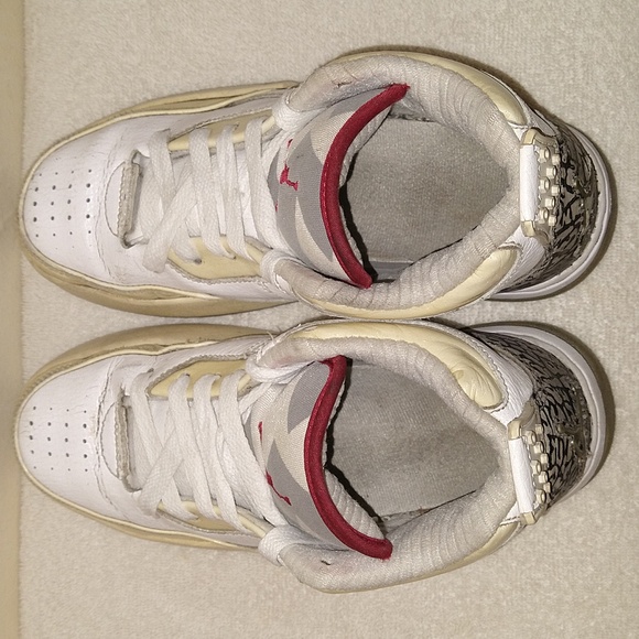 Vintage RARE 2009 Nike Air Jordan Flipsyde Basketball White Cement Red 4.5Y - Picture 5 of 6